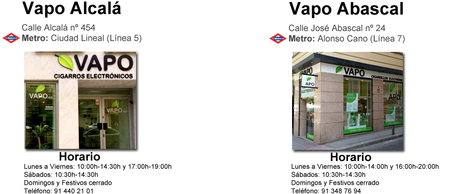 Cigarrillos electrónicos en Madrid