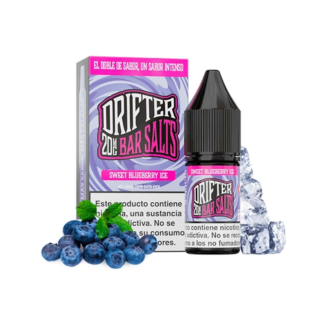 juice-sauz-drifter-bar-salts-sweet-blueberry-ice-10ml-36378 Drifter Bar Salts Sweet Blueberry Ice 10ml - Imagen 1